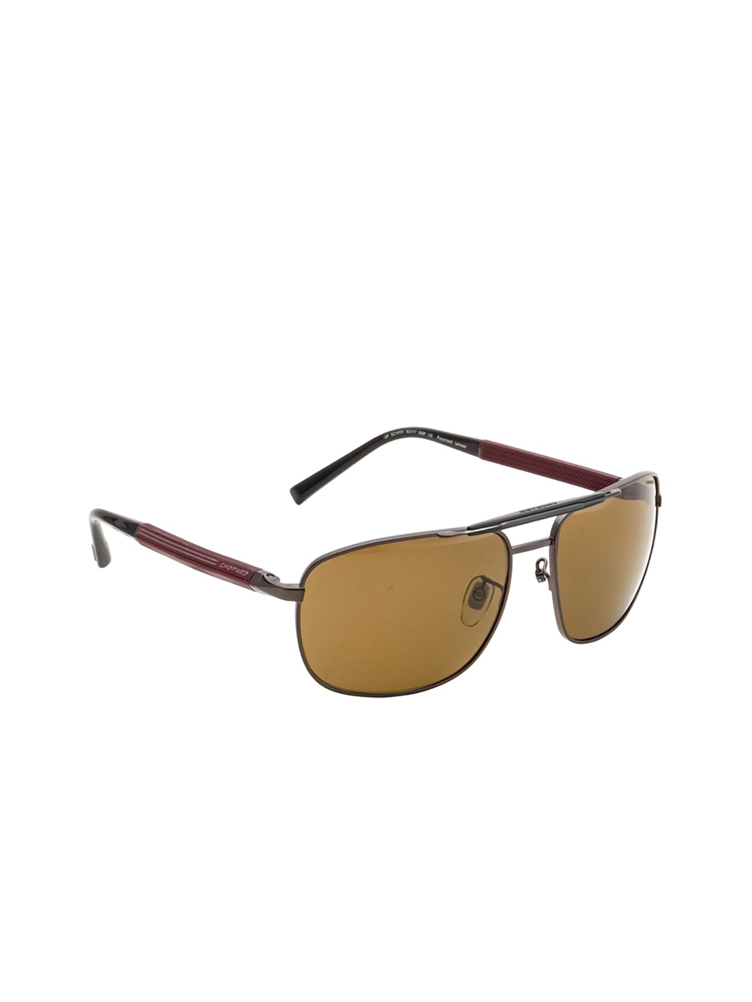 

Chopard Men Rectangle Sunglasses with UV Protected Lens, Brown