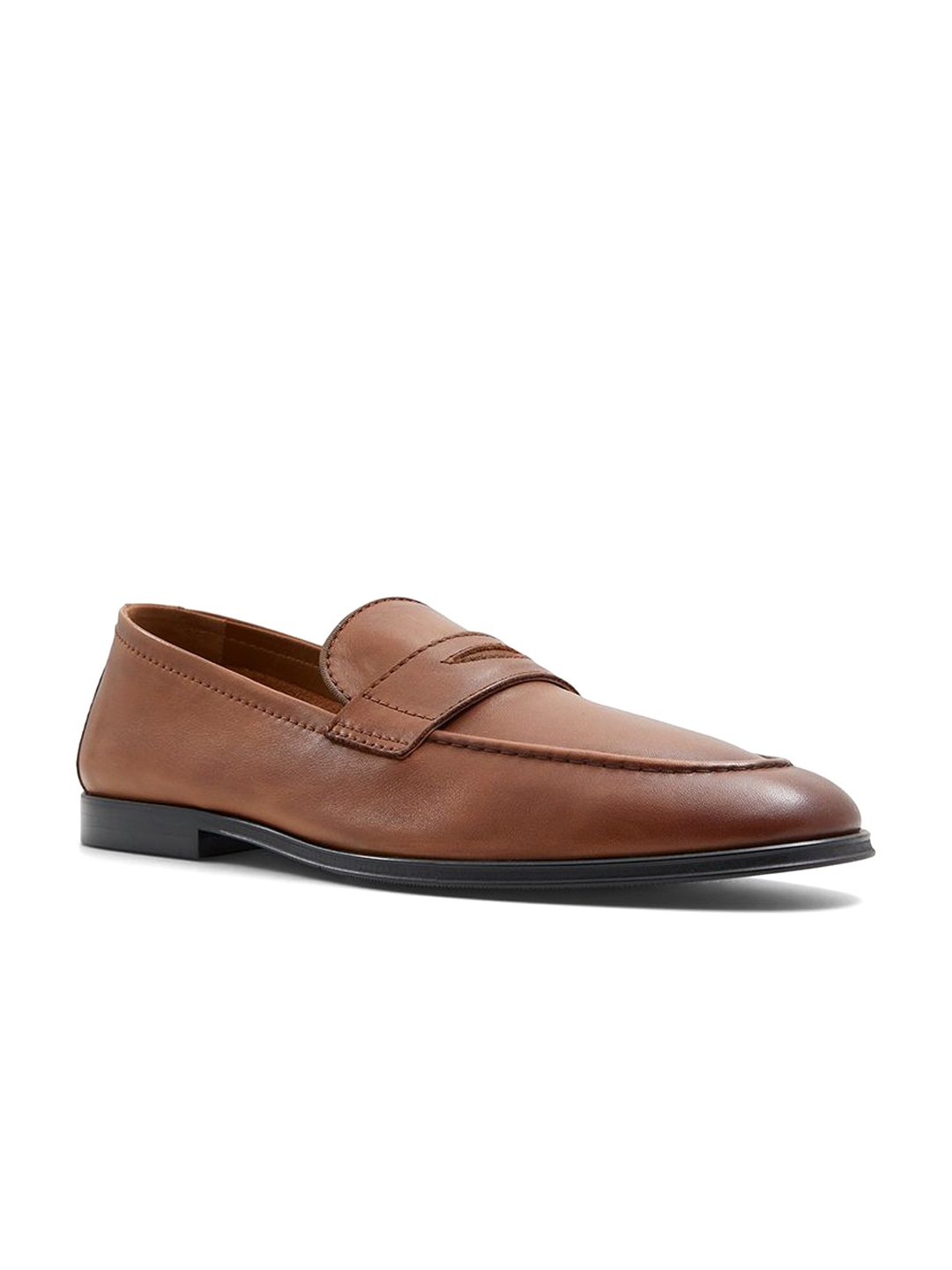 

ALDO Men Leather Formal Loafers, Brown