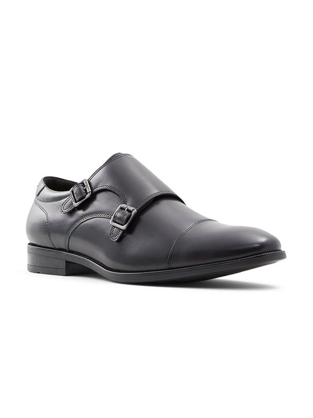 

ALDO Men Leather Formal Loafers, Black