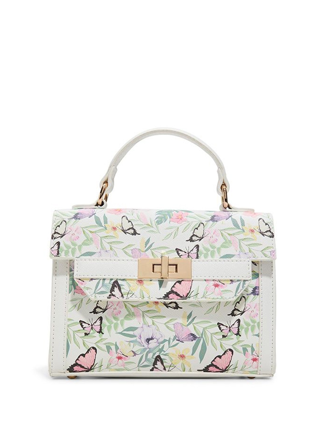 

Call It Spring Women BULLETPROOFF Floral Printed Handheld Bag, White