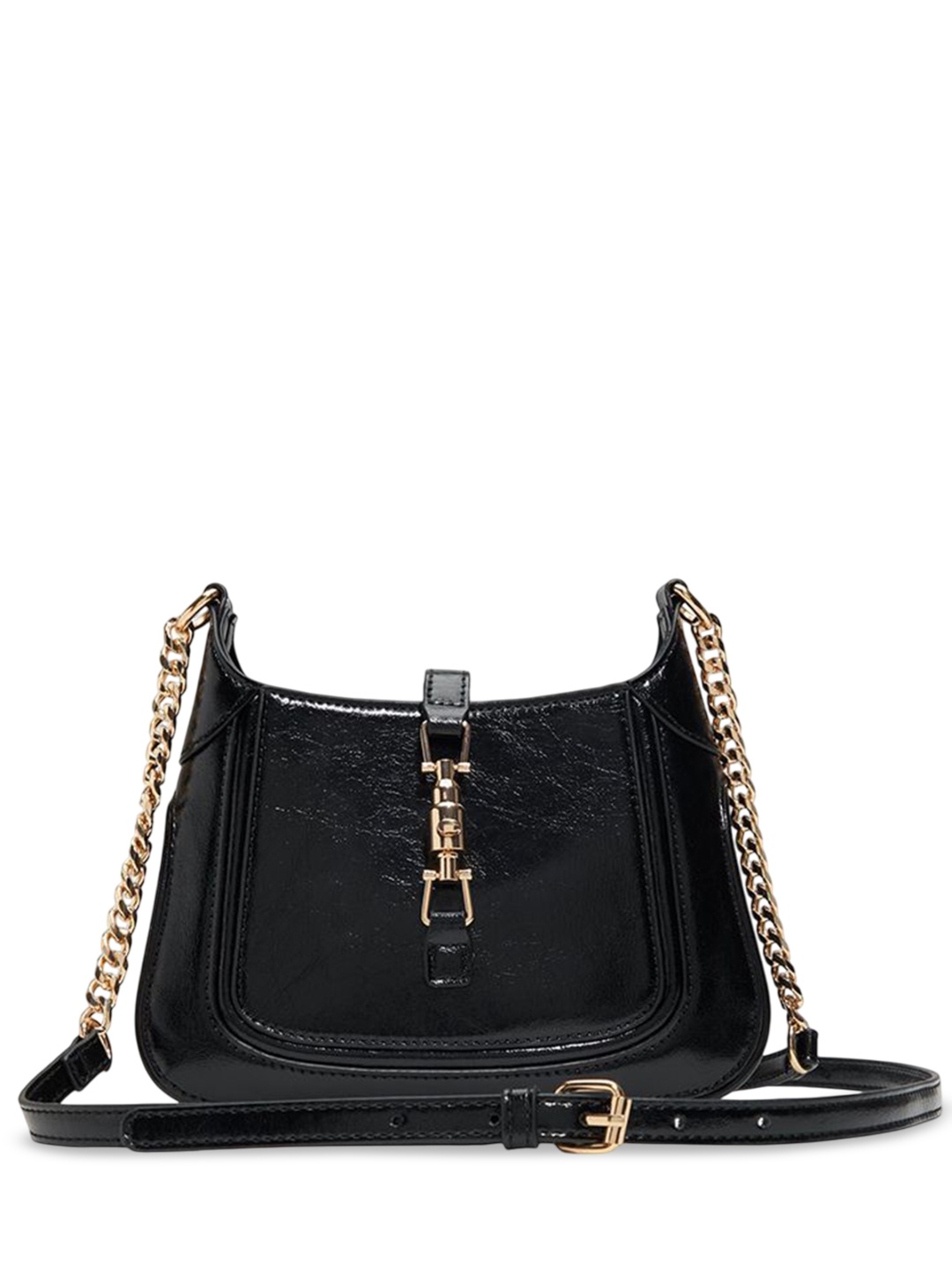 

Call It Spring Women Textured Structured Sling Bag, Black