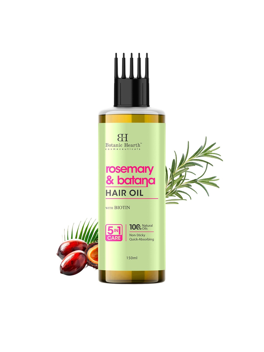 

Botanic Hearth Rosemary Batana Hair Oil- 150 ml, Olive