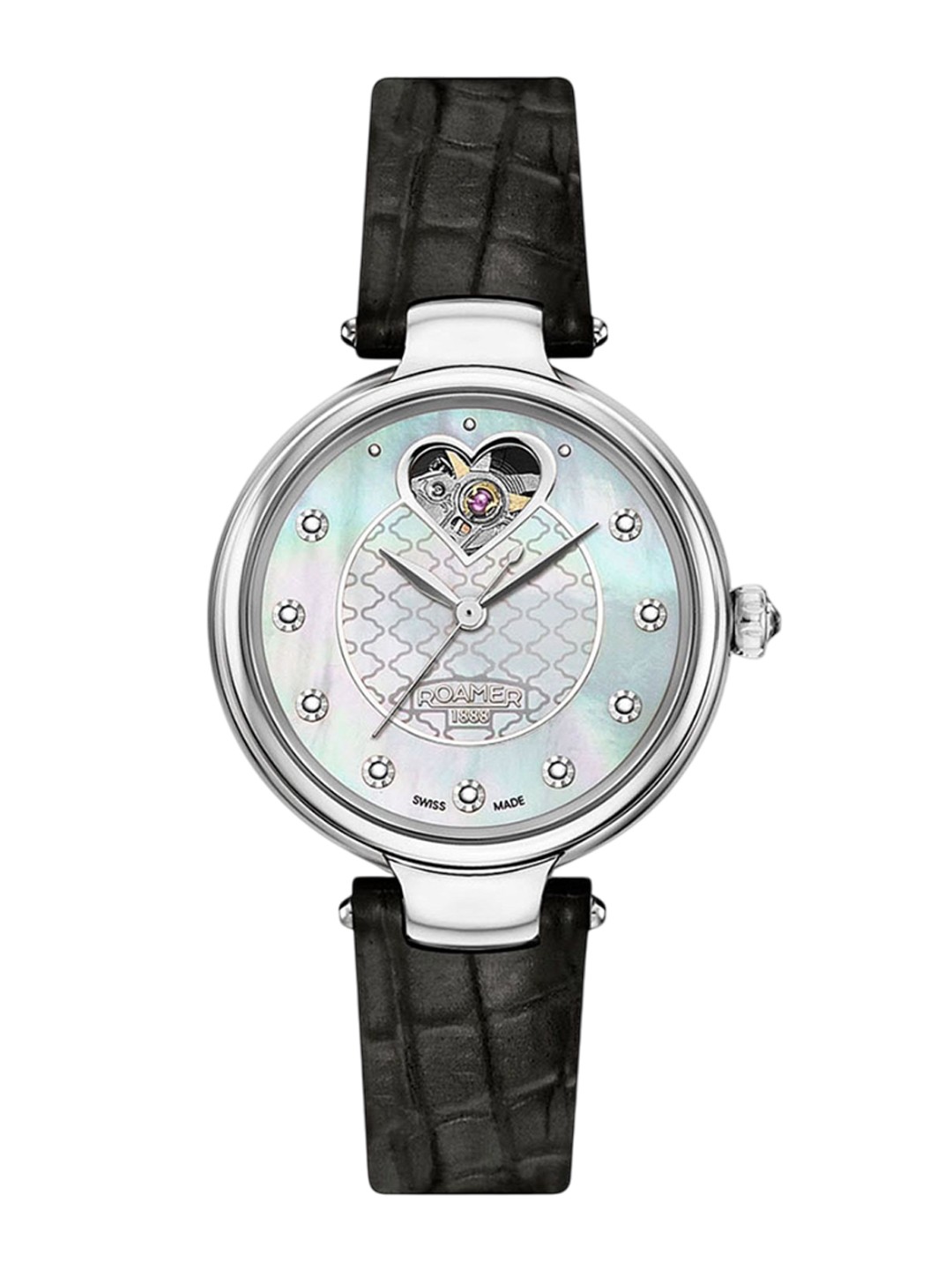 

ROAMER Women Brass Dial & Leather Straps Analogue Watch 557661 41 19 05, White