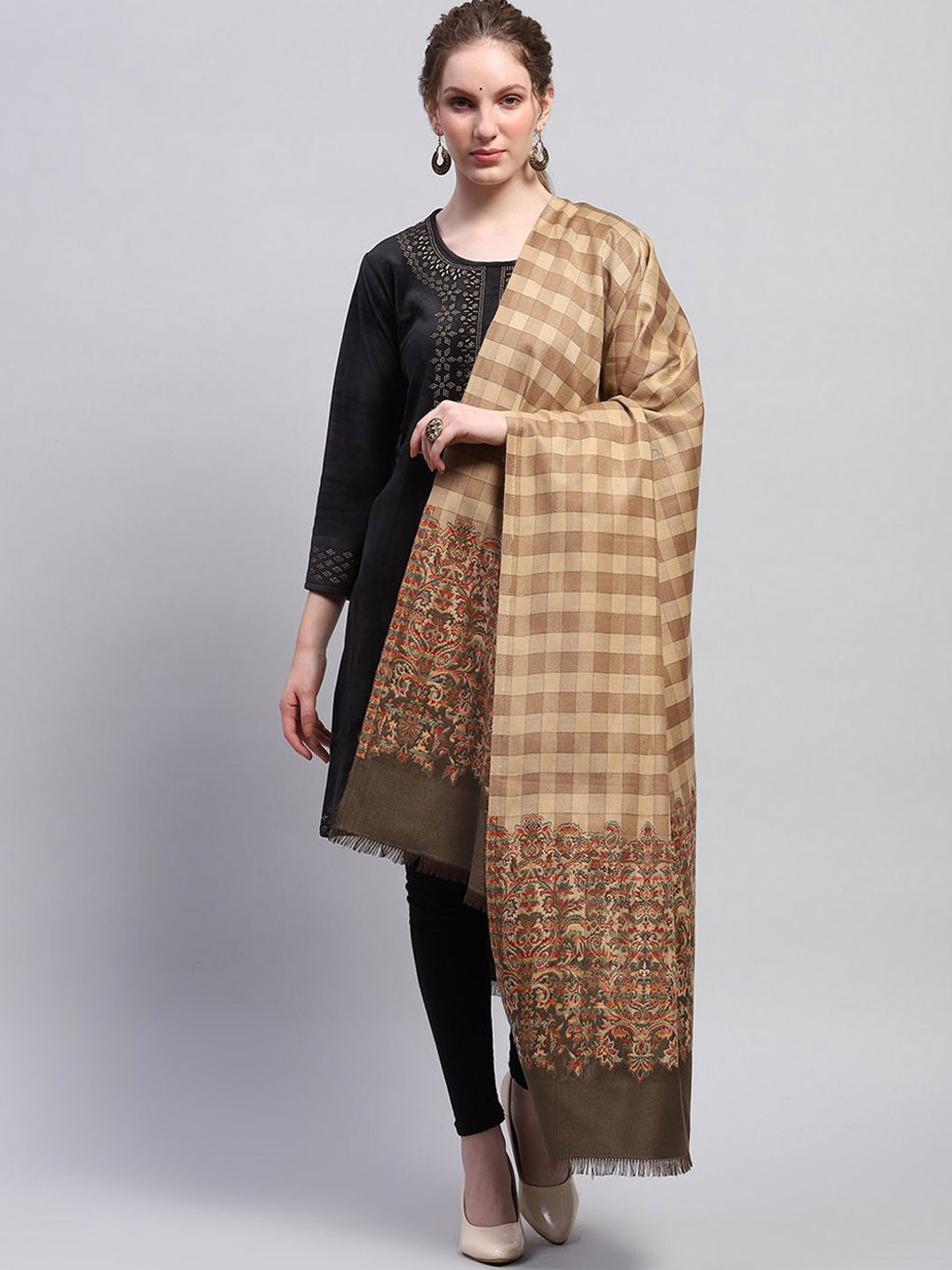 

Monte Carlo Women Acrylic Shawl, Brown