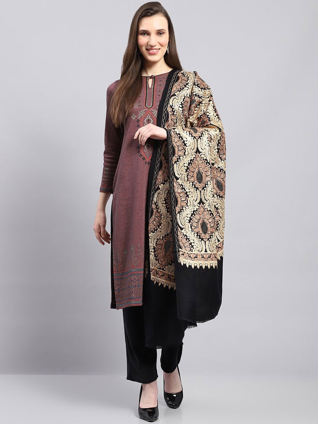 

Monte Carlo Women Acrylic Shawl, Black
