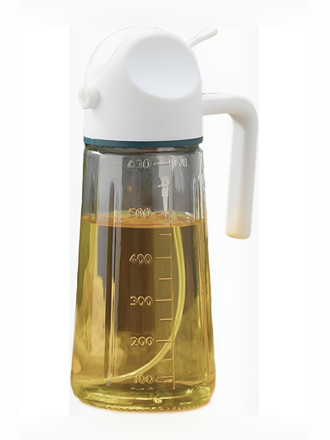 

We3 White & Transparent Glass Dishwasher Safe Dual-Purpose Oil Dispenser-630 ML