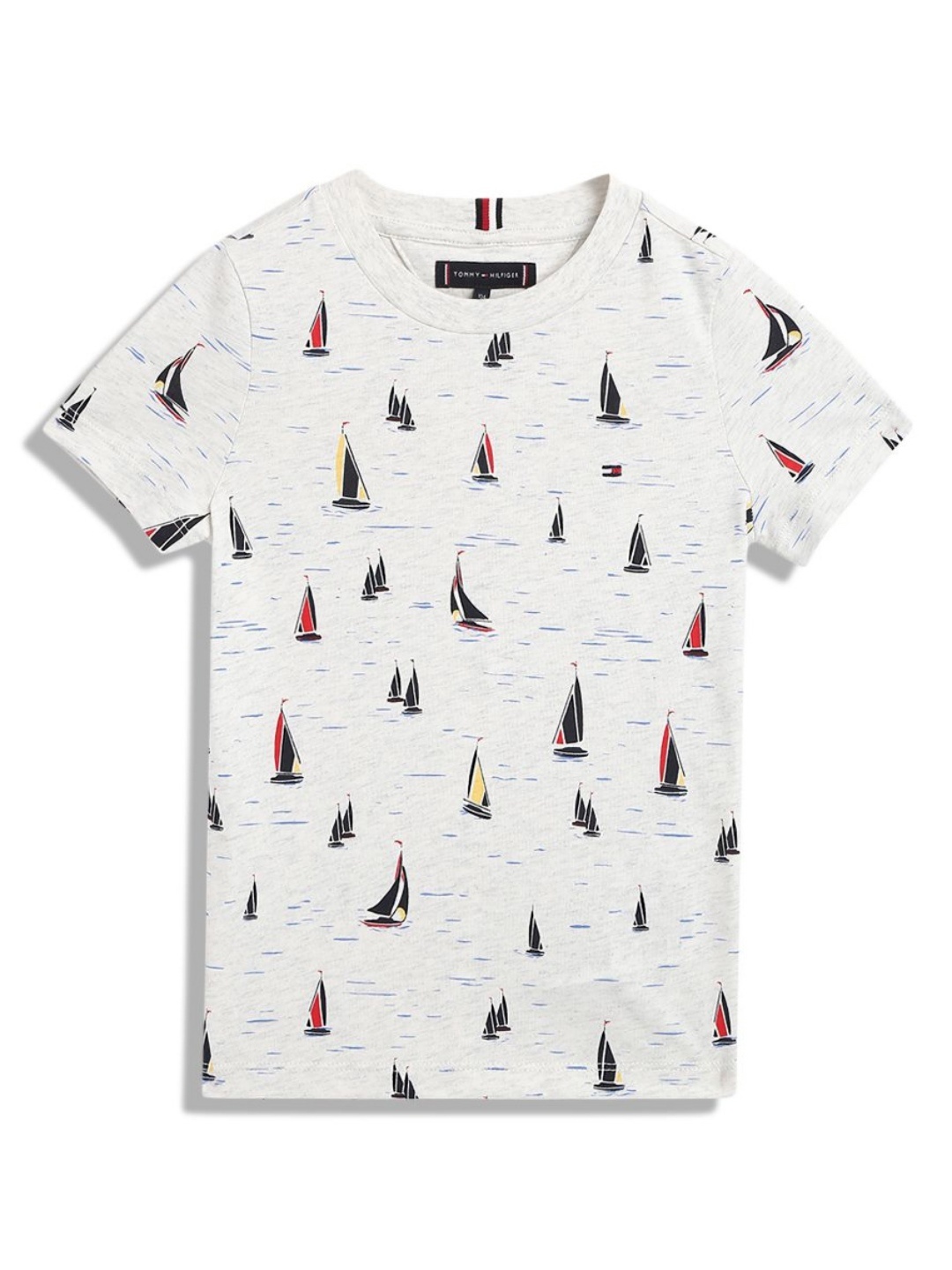 

Tommy Hilfiger Boys Conversational Printed Round Neck Cotton T-shirt, Grey
