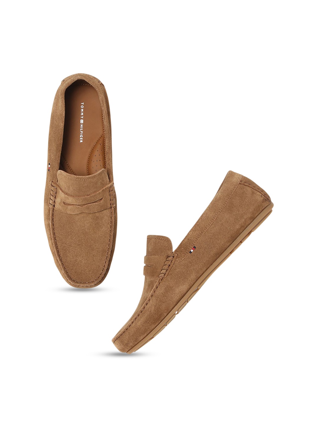 

Tommy Hilfiger Men Leather Loafers, Brown