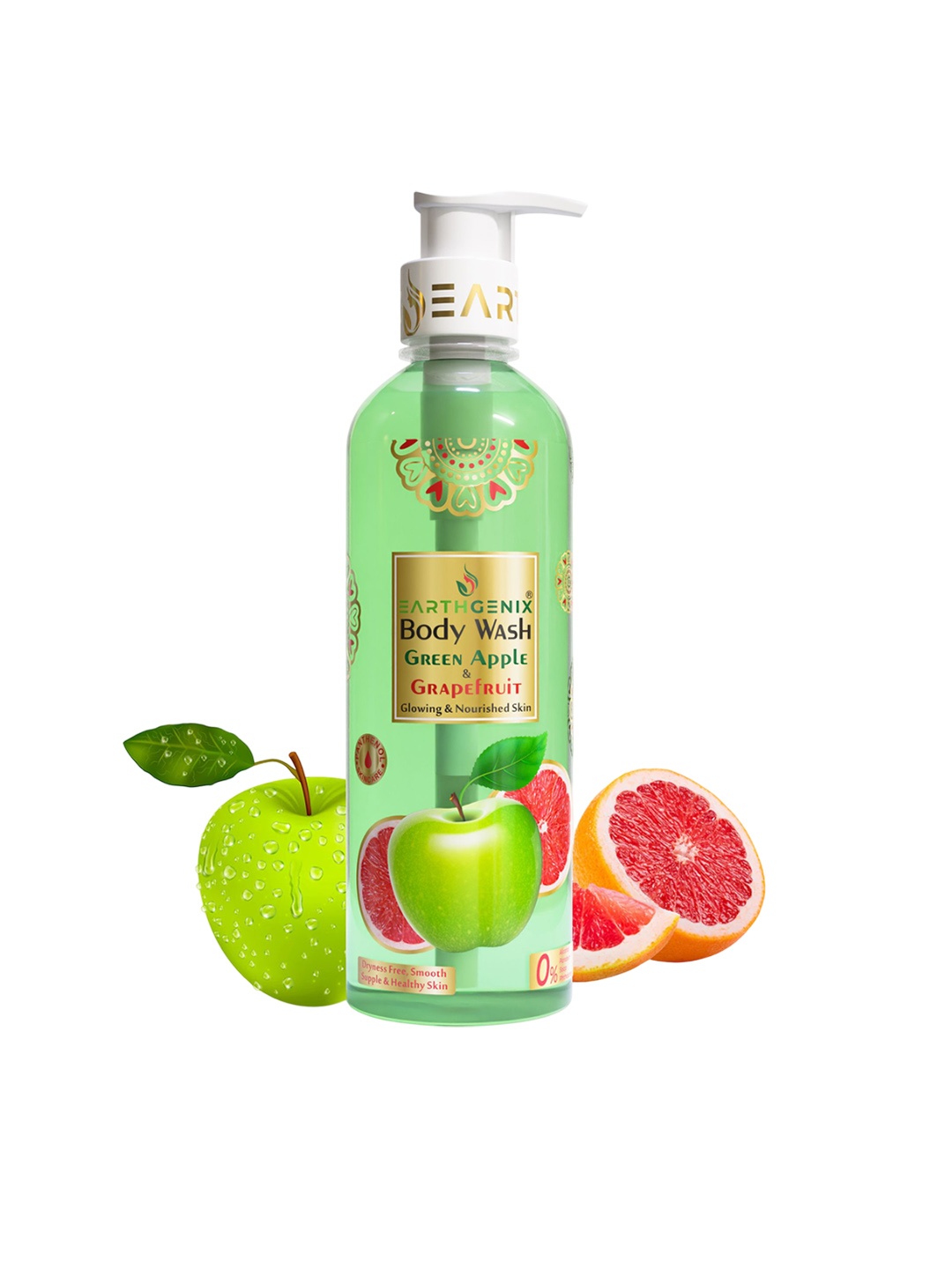 

Earthgenix Green Apple & Grape Fruit Body Wash With Free Loofah- 300 ml