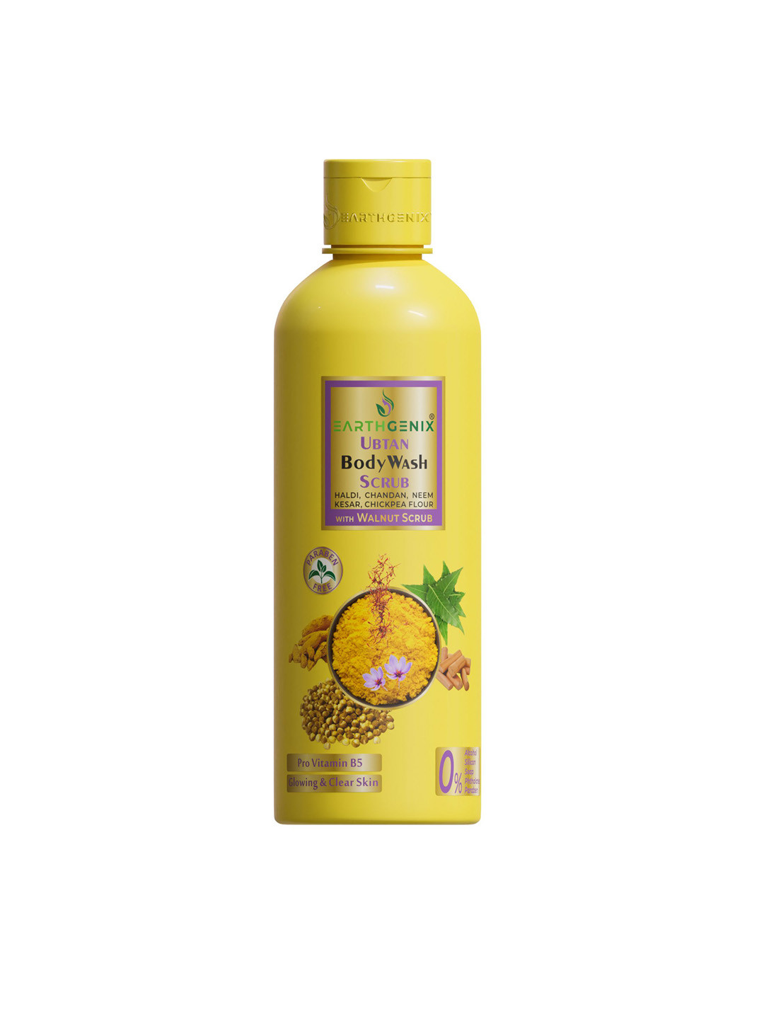 

Earthgenix Ubtan Body Wash Scrub With Pro Vitamin B5- 500 ml, Yellow