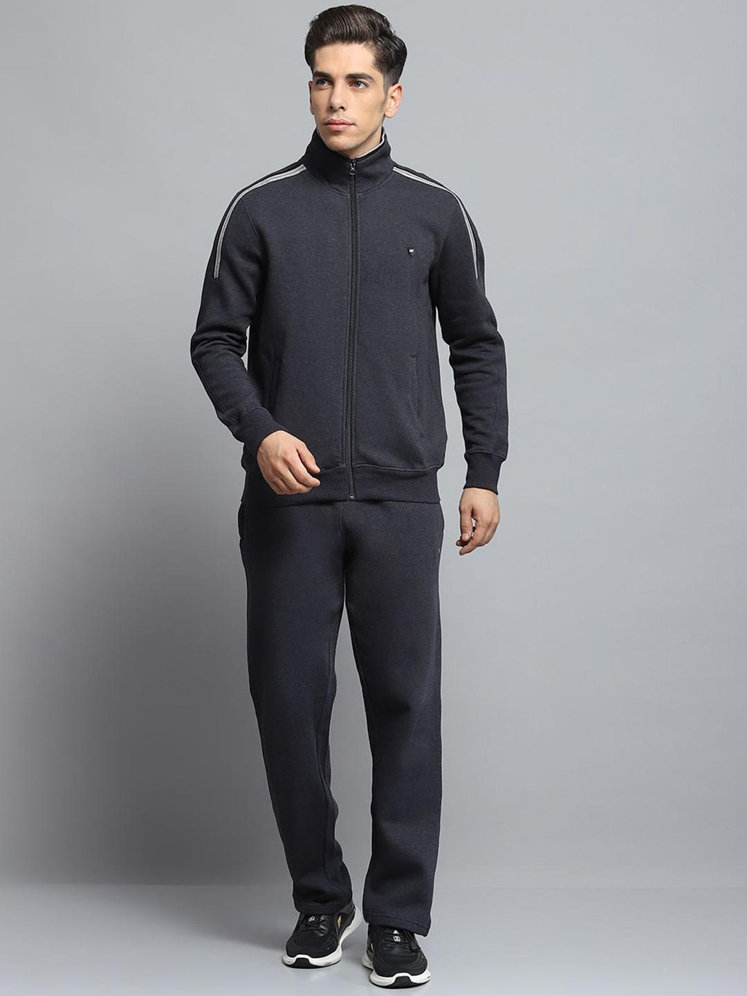 

Monte Carlo Men Mock Collar Tracksuits, Charcoal