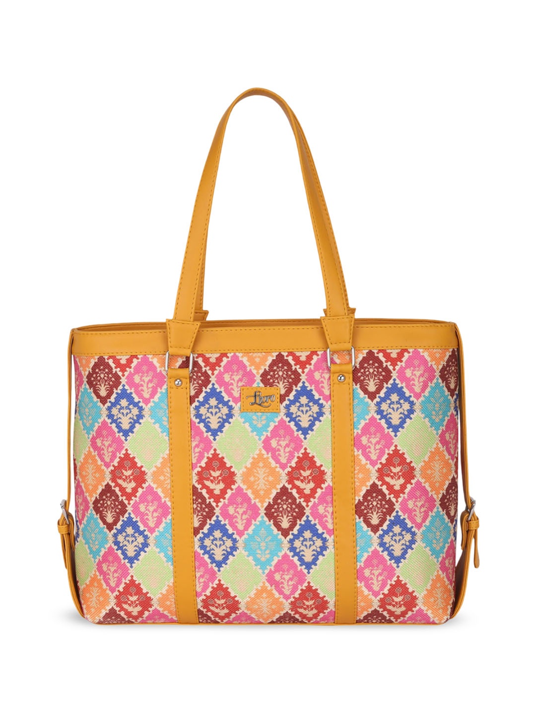 

LIVRO Women Floral Printed Shopper Shoulder Bag, Orange