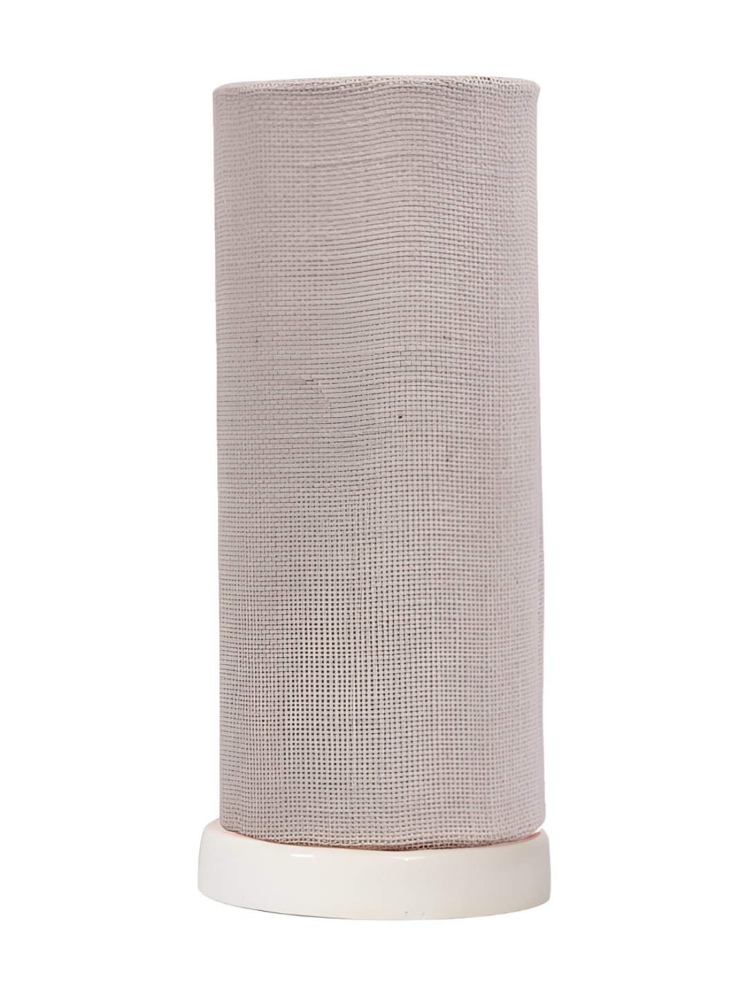 

Aura White Textured Wood Traditional Cylindrical Shaped Table Lamp