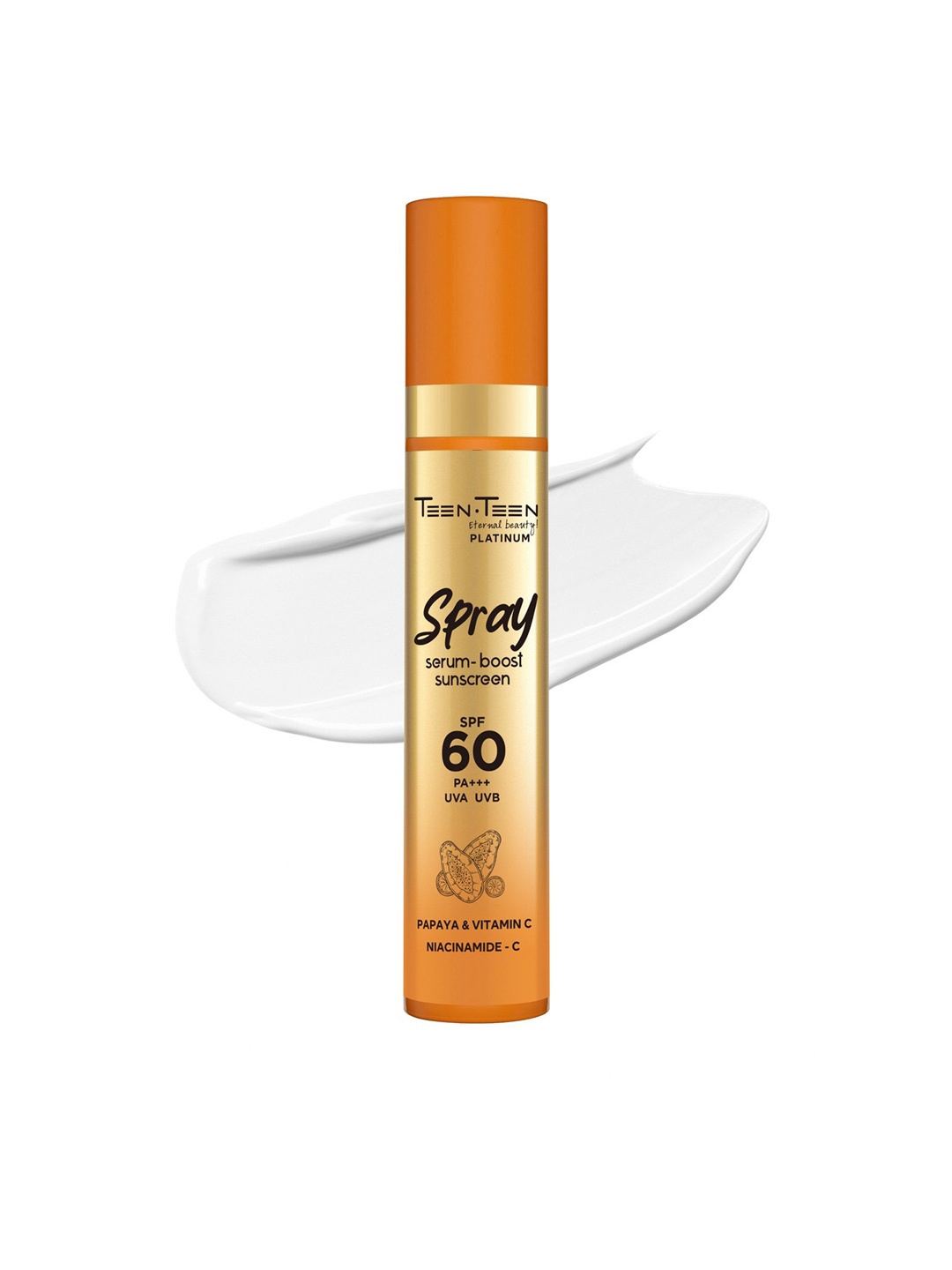 

TEEN TEEN COSMETICS Spray Serum-Boost UVA+UVB SPF-60 PA++ Sunscreen - 60 ml, White