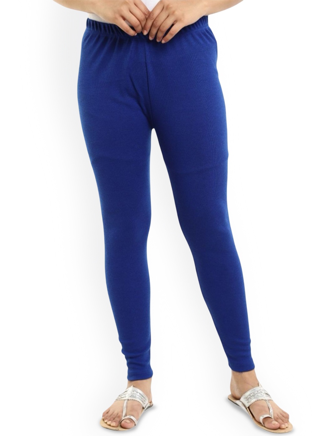 

DehlizeTrendz Cotton Mid Rise Ankle Length Leggings, Blue