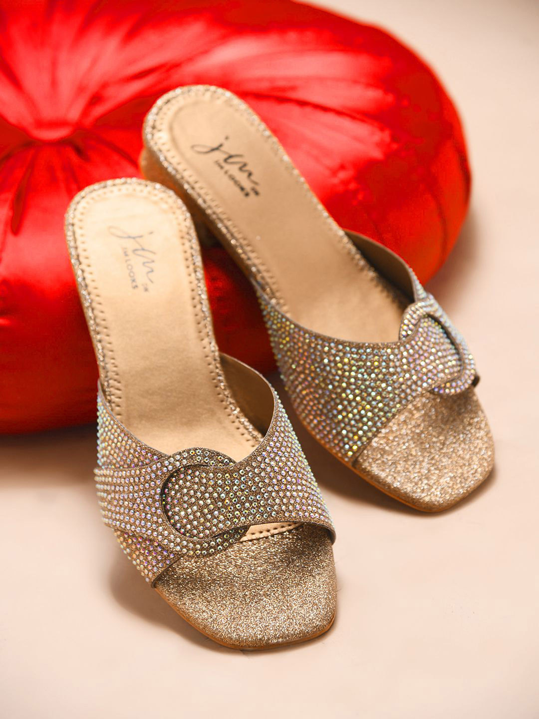 

JM Looks Block Sandals, Copper