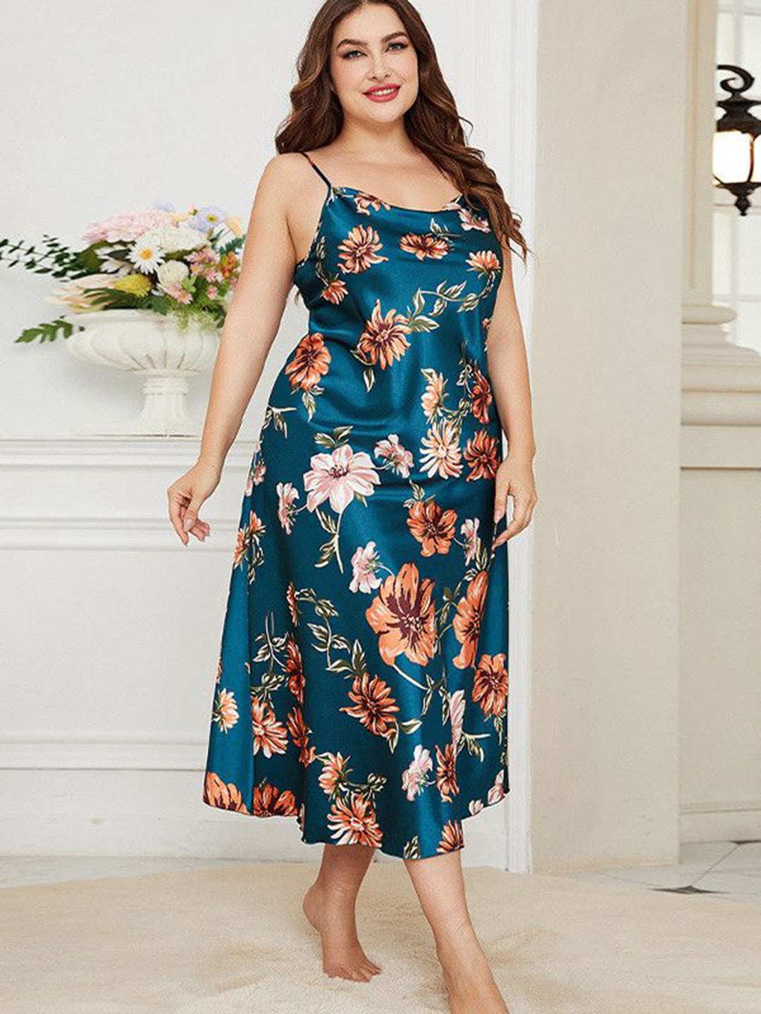 

ETC Printed Nightdress, Teal