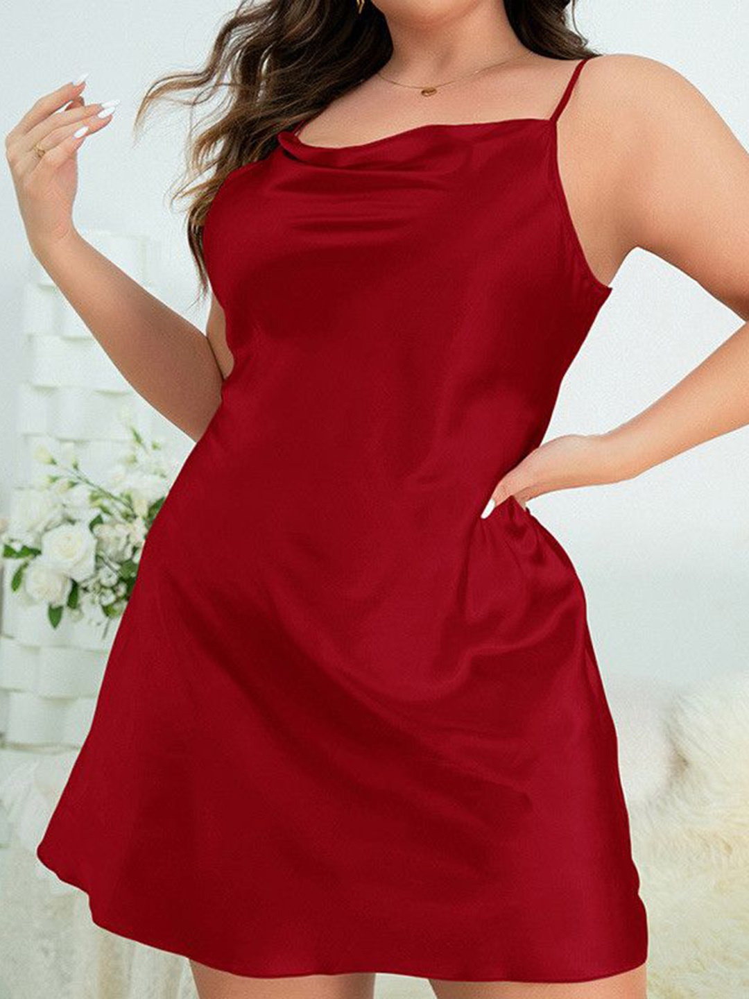 

ETC Above Knee Nightdress, Red