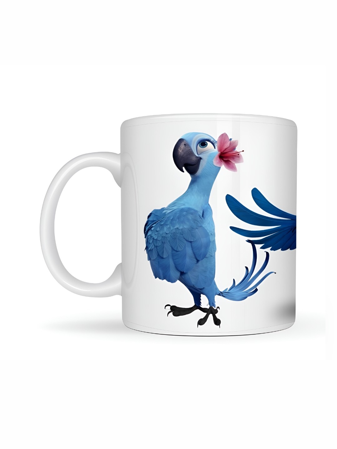 

JAVA IMPRESSIONS White & Blue Printed Ceramic Glossy Mugs Set of Cups and Mugs