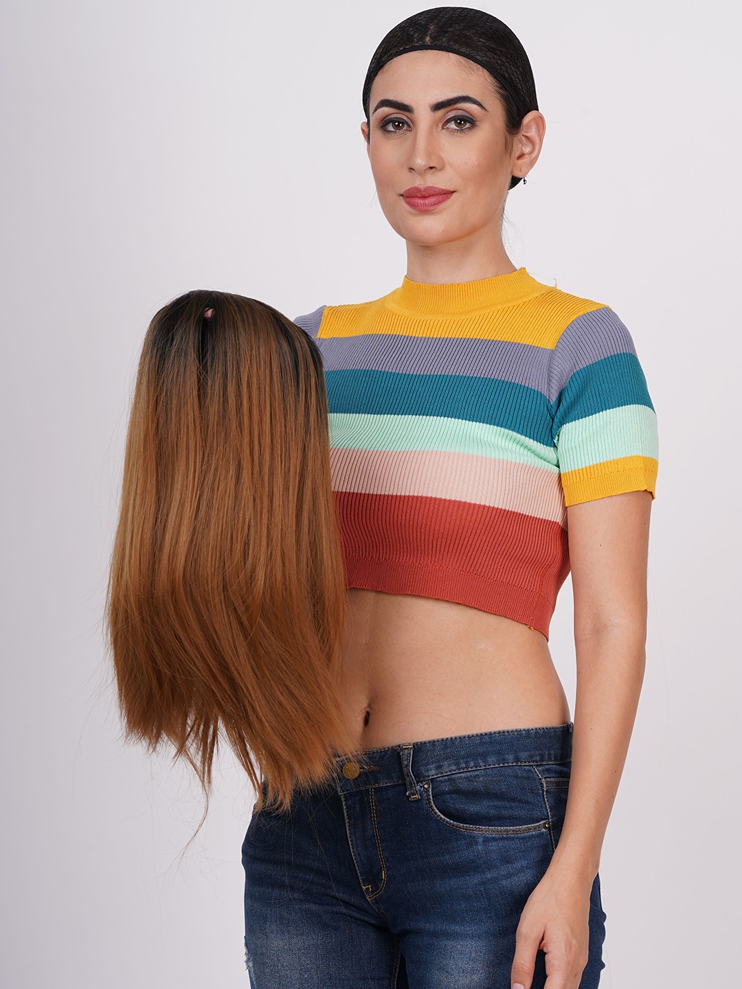 

CRIBE Halo Straight Scalp Topper Hair Extension - Honey Brown - 28 Inch