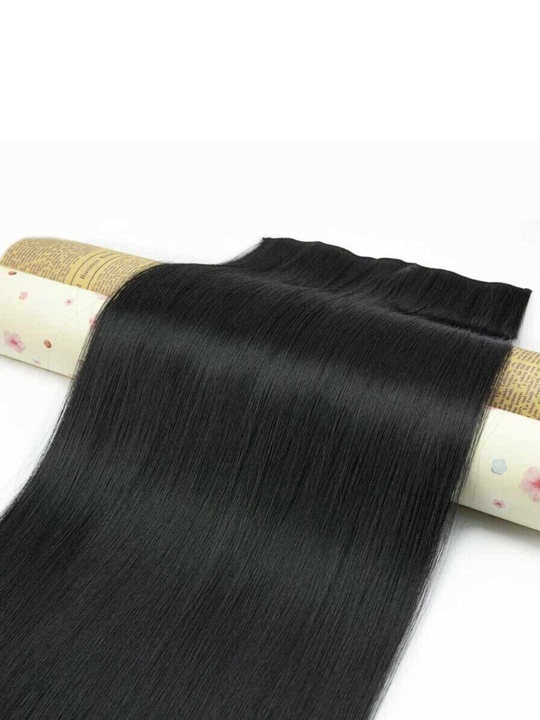 

CRIBE Clip-In Straight Locks Hair Extension - Black - 24 Inch