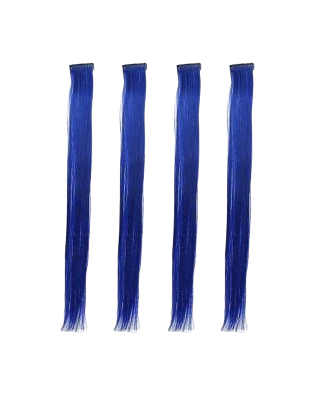 

CRIBE Set Of 4 Clip In Straight Colored Strand Hair Extension- Blue- 24 Inch Each