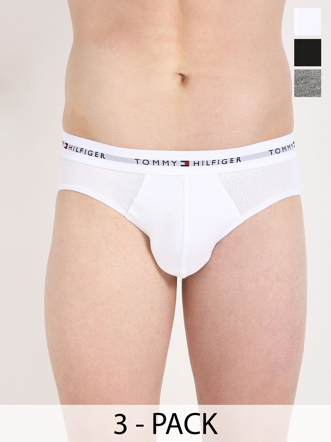 

Tommy Hilfiger Men Pack Of 3 Basic Briefs S25HMUW064, Black