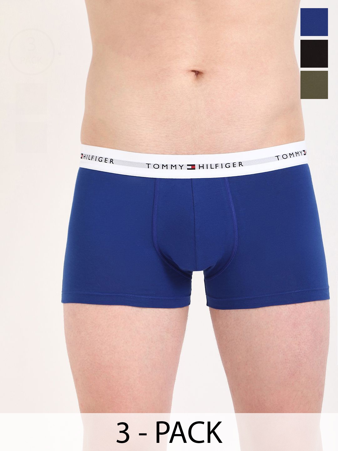 

Tommy Hilfiger Men Cotton Pack Of 3 Trunks S25HMUW008, Blue