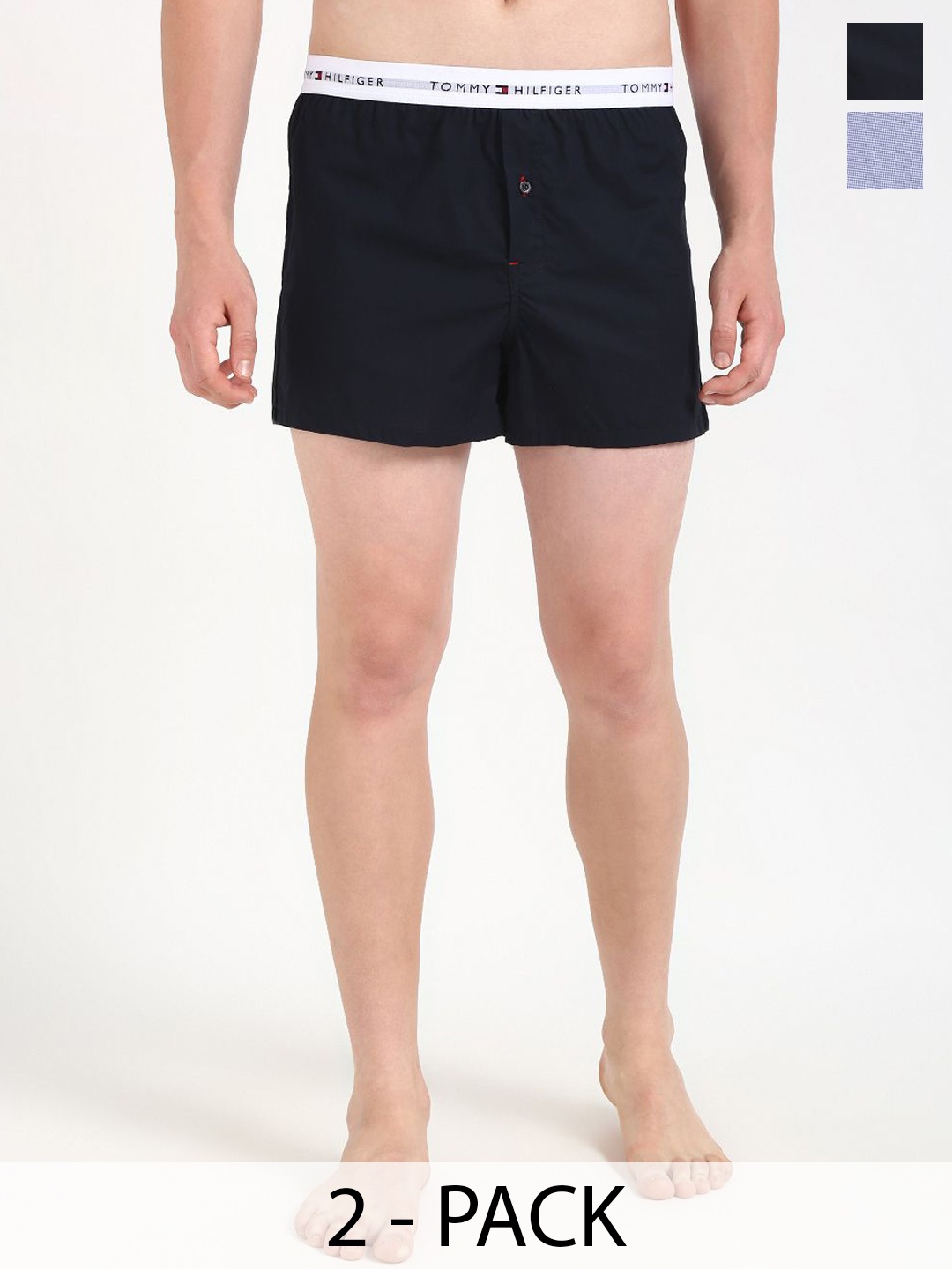 

Tommy Hilfiger Men Pack Of 2 Cotton Boxers S25HMUW002, Blue