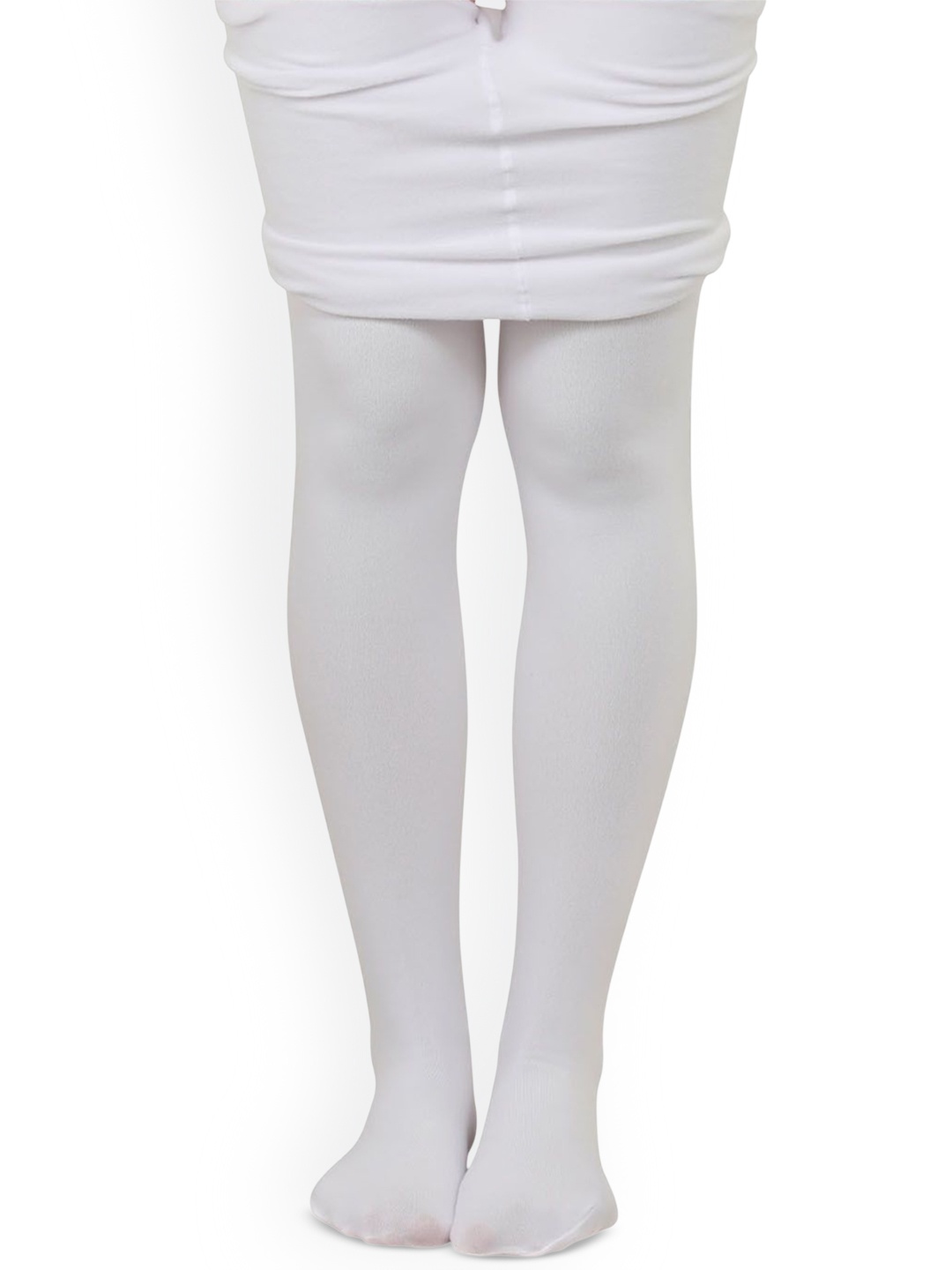 

Bonjour Girls Thigh-High Opaque Stockings, White