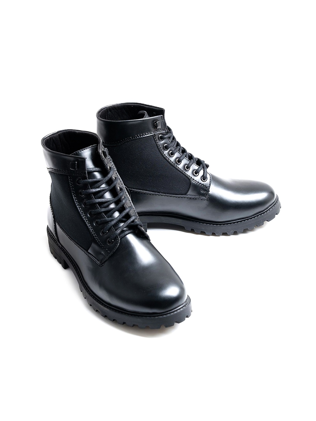 

MONKSTORY Mens Black Combat Boots