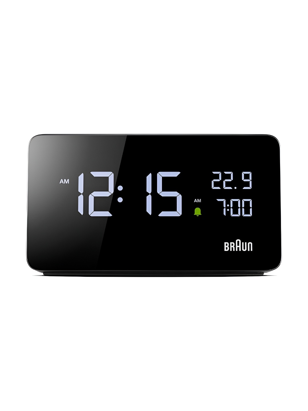 

Braun Black Rectangle Shaped Digital Alarm Clock With LCD Display