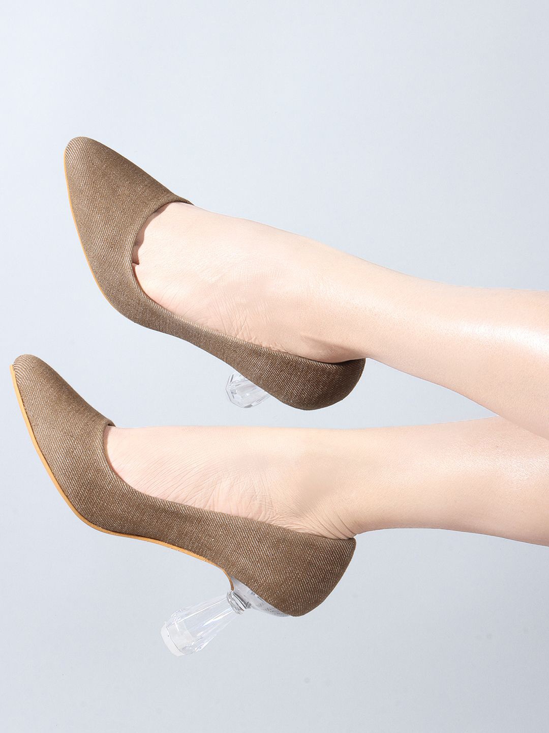

CORSICA Textured Kitten Heel Pumps, Brown