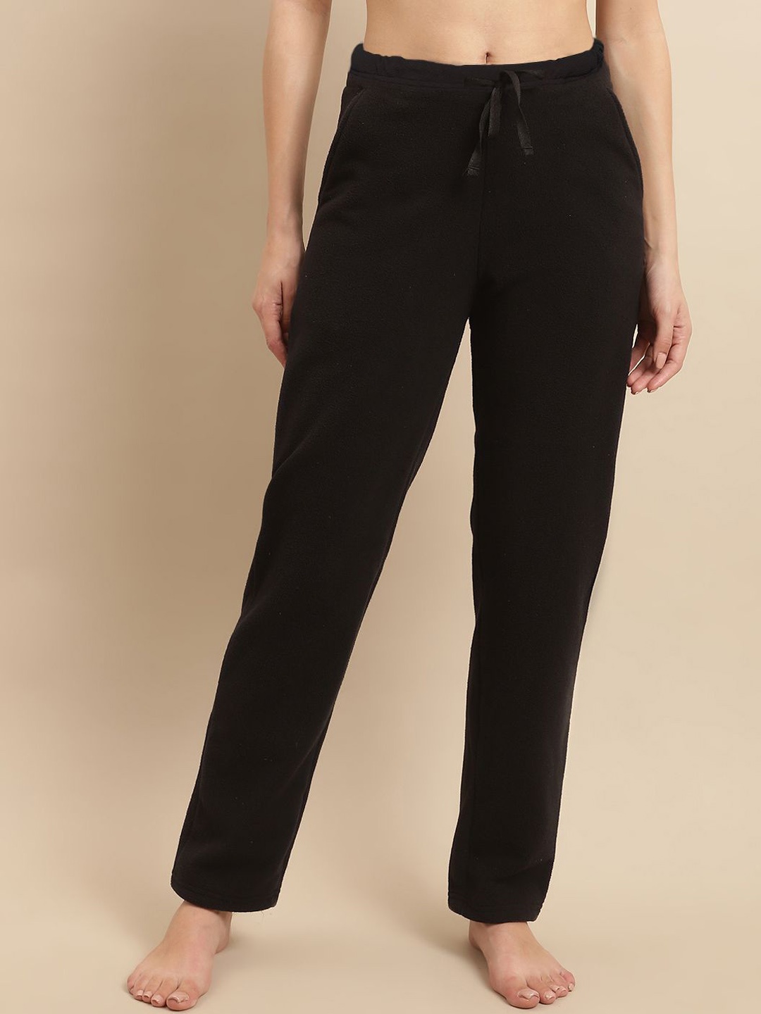 

Kanvin Women High-Rise Straight-Leg Lounge Pant, Black