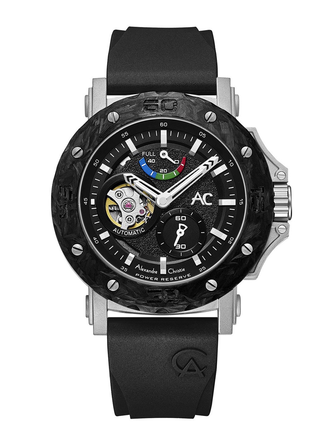 

Alexandre Christie Men Titanium Skeleton Dial Analogue Automatic Watch 9205MPRTTBA, Black