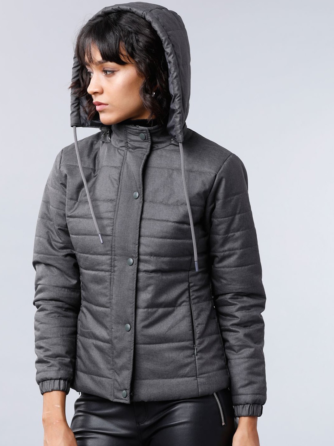 

Tokyo Talkies Women Puffer Jacket, Grey