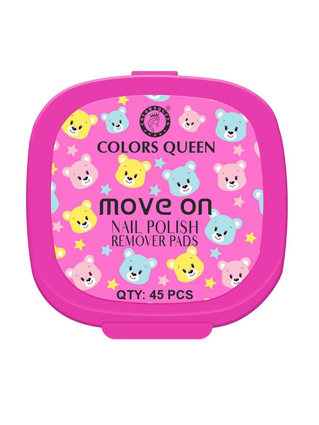 

Colors Queen Move On Nail Polish Remover Pads - 15 g - 45 Pieces, Pink