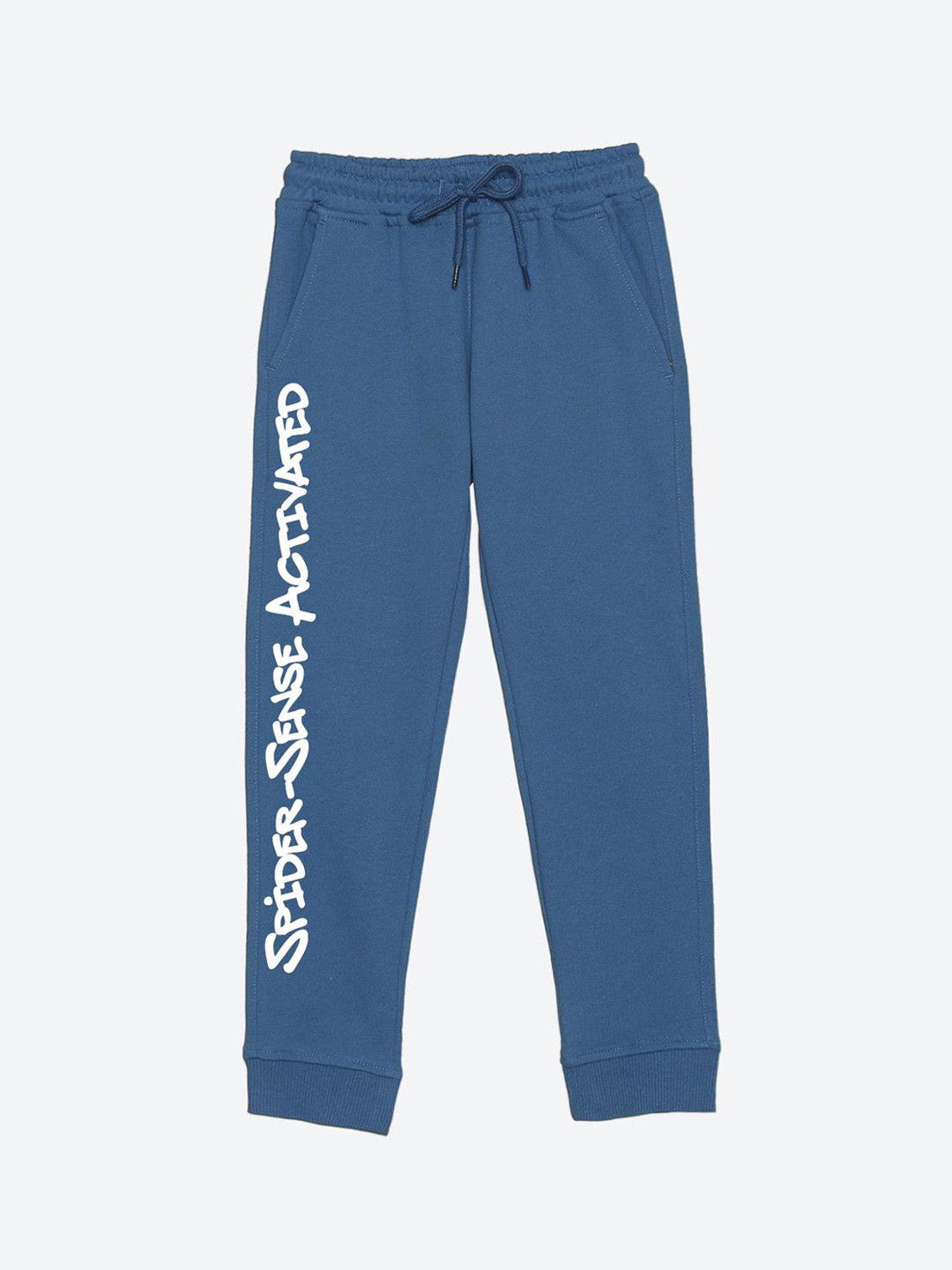 

YK Marvel Boys Typography Printed Mid-Rise Joggers, Blue
