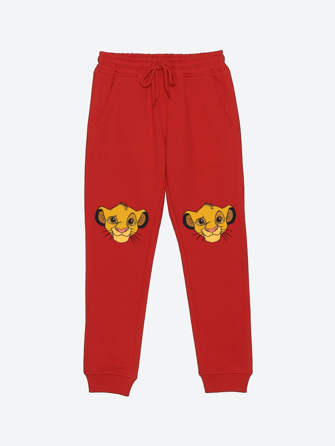 

YK Disney Boys Graphic Mid Rise Regular Fit Ankle Length Jogger, Red