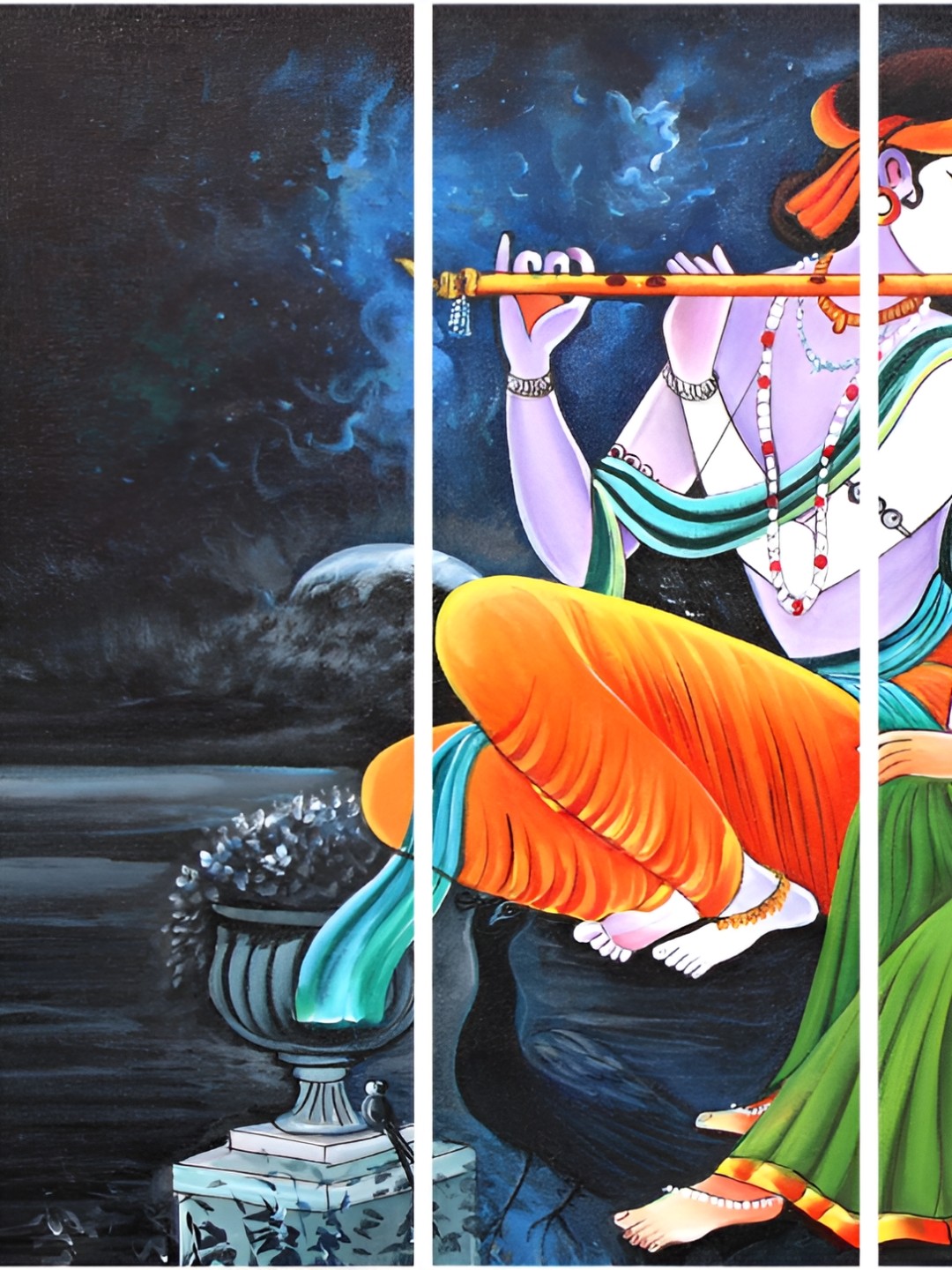 

Inephos Blue & Green 4 Piece Canvas Other Wall Paintings
