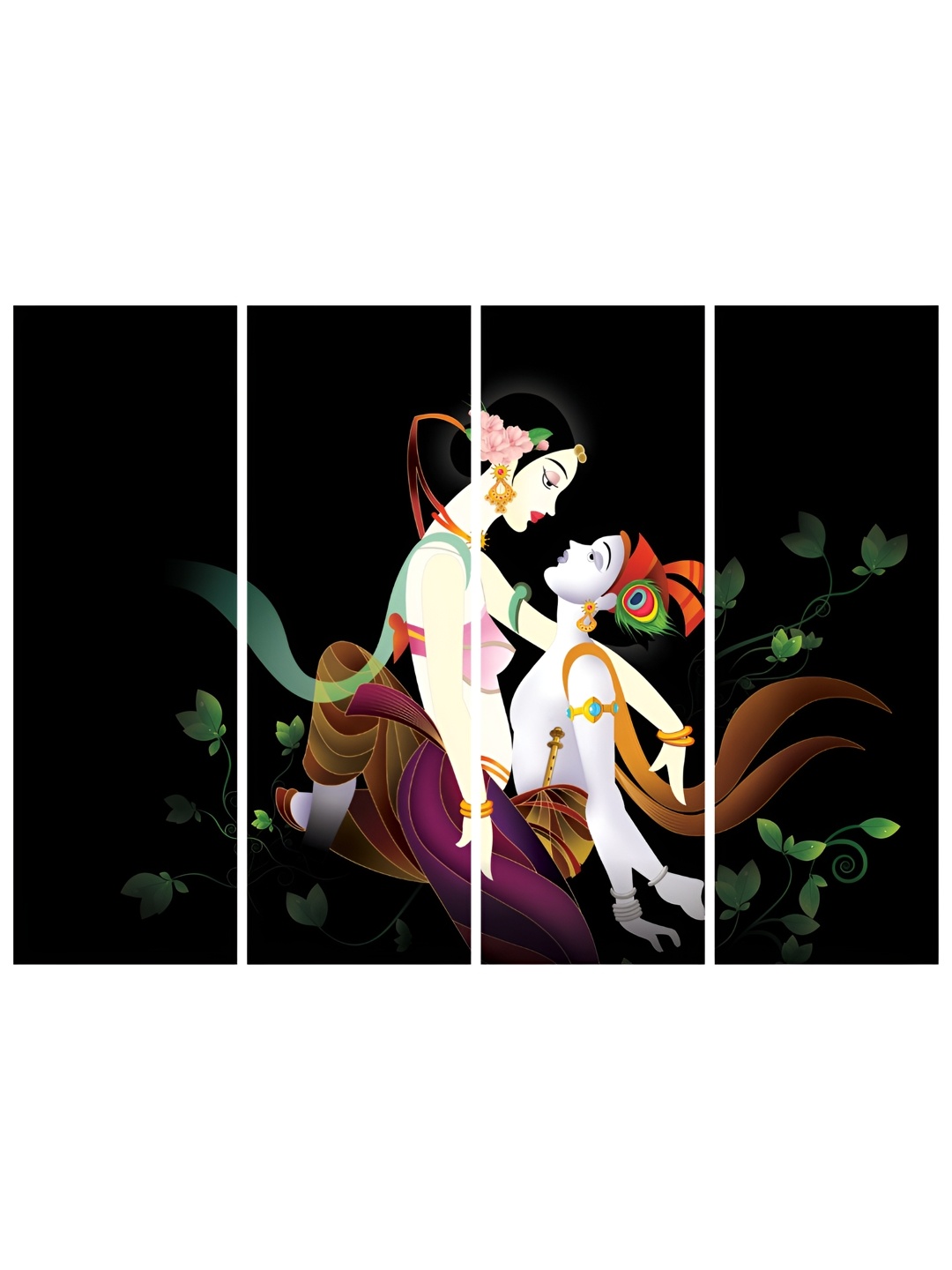 

Inephos White & Black 4 Piece Canvas Other Wall Paintings