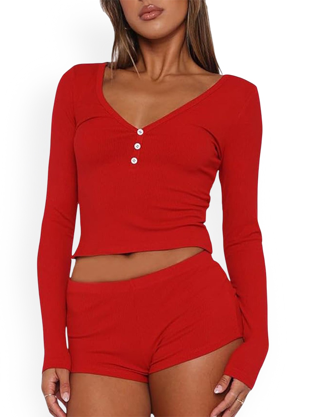 

LULU & SKY Women Night suit, Red