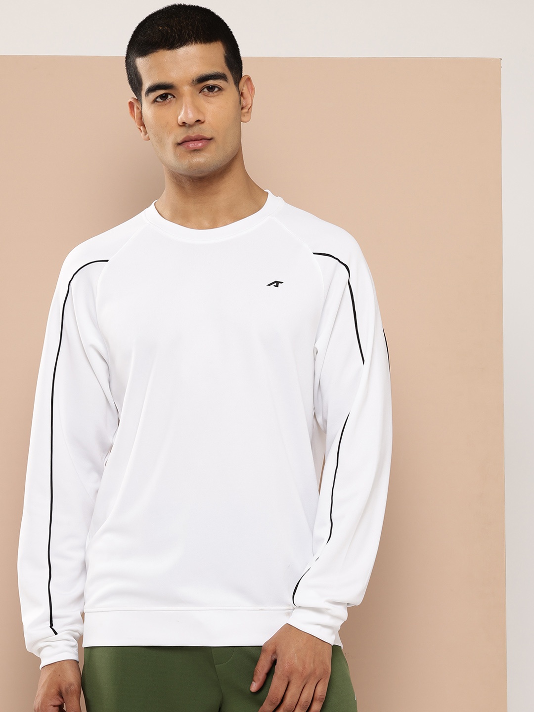 

Alcis Men Striped Sweatshirt, White