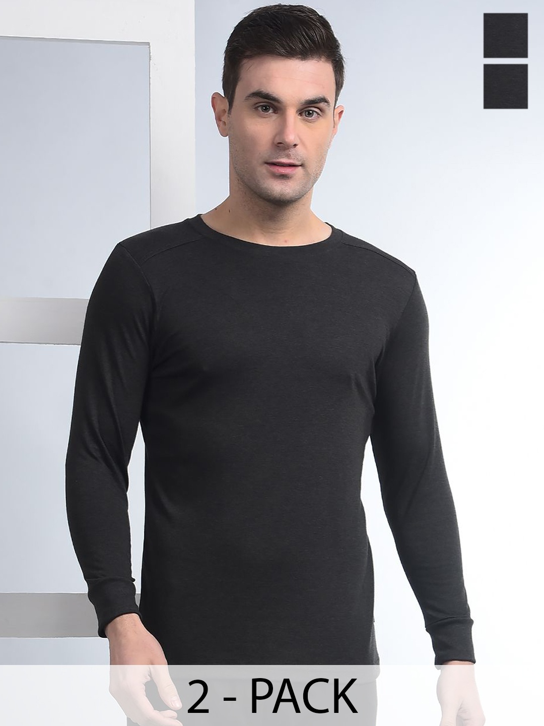 

Force NXT Pack Of 2 Cotton Thermal Tops, Charcoal