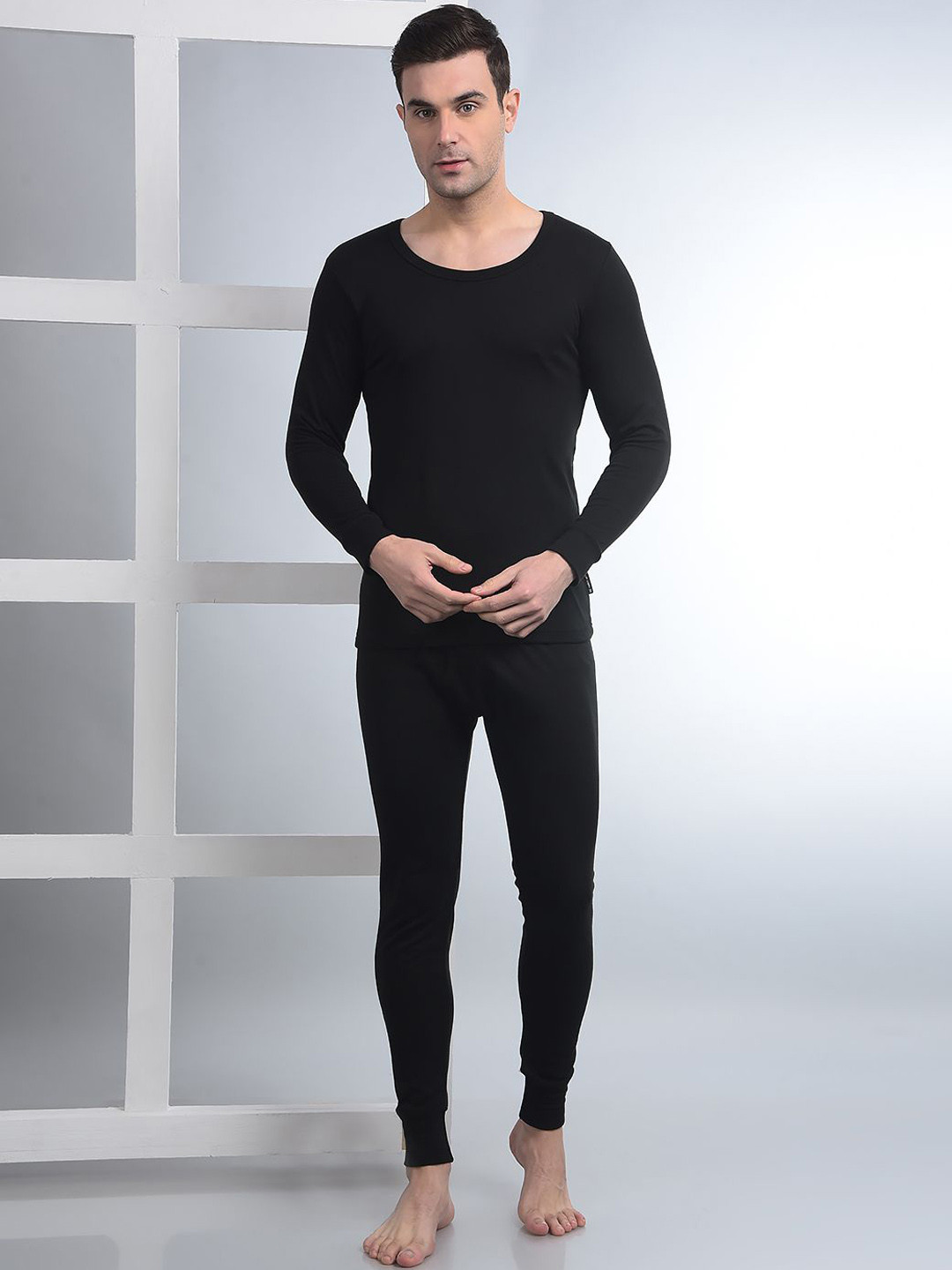 

Force NXT Men Cotton Thermal Set, Black