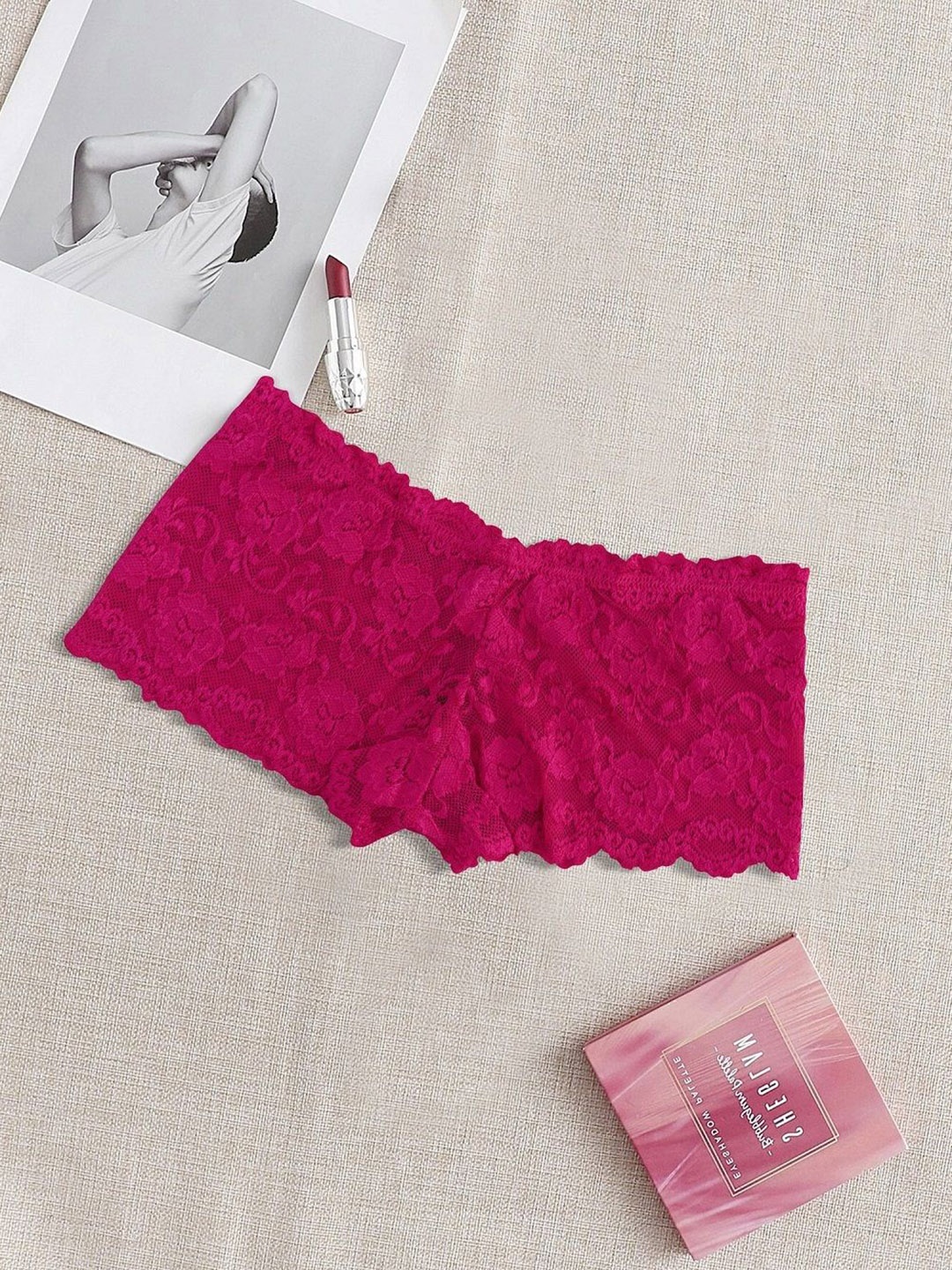 

SHREE GANESH FASHION Women Cotton Self Designed Low Rise Hipster Briefs, Pink