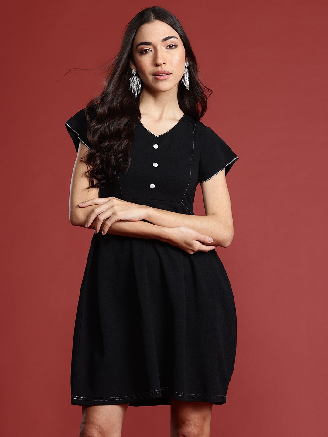 

ADDYVERO A-Line Dress, Black