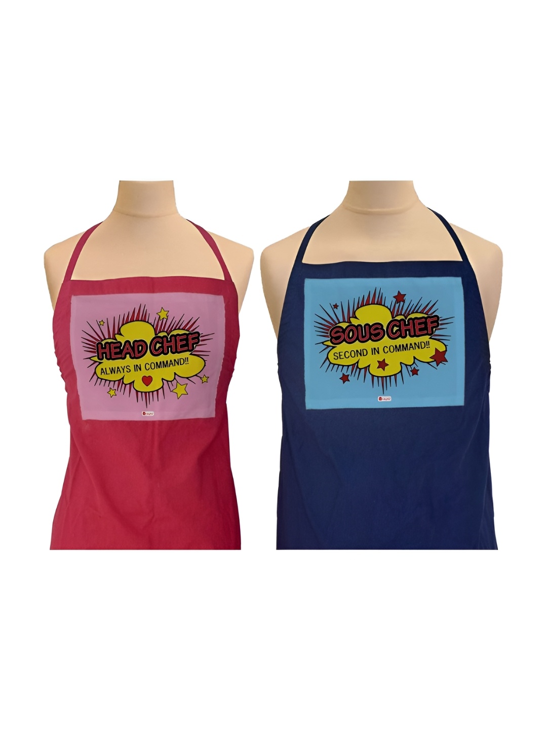 

Indigifts Pink & Blue 2 Pieces Printed Aprons