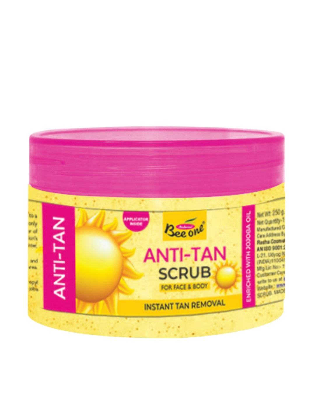 

Beeone Anti-Tan Face & Body Scrub -250 ml, Yellow