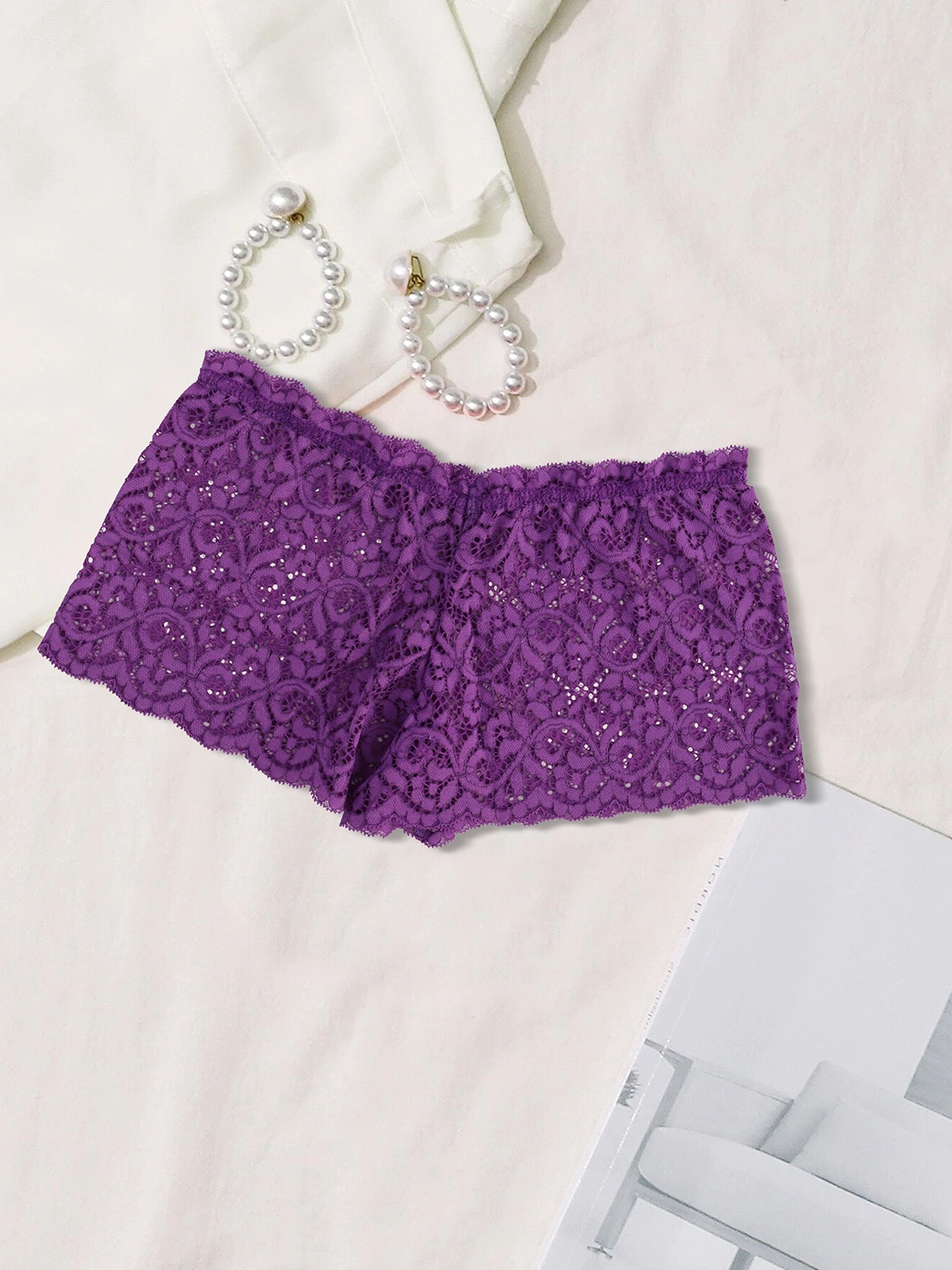 

SHREE GANESH FASHION Pack Of 2 Self Designed Hipster Briefs, Purple
